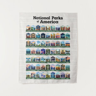 Nationalparks der USA USA Wandteppich