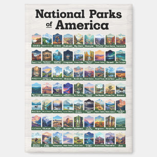 Nationalparks der Vereinigten Staaten von Amerika Magnet