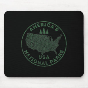 Nationalparks Karte Wandern Reisen Camping Outdoor Mousepad