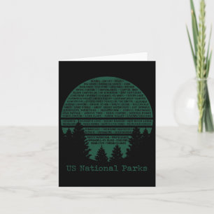 Nationalparks Liste der USA Word Art Cloud Trees C Karte