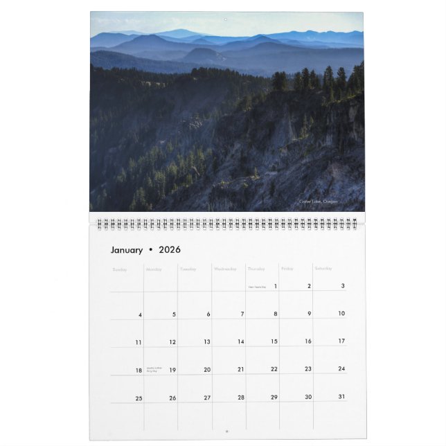 Nationalparks US Kalender (Jan 2026)