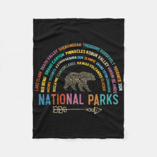 Nationalparks USA Liste Wortwolke Bär Camping An Fleecedecke