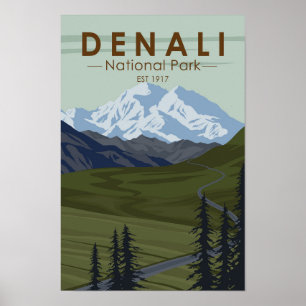 Nationalparkstraße Denali Poster