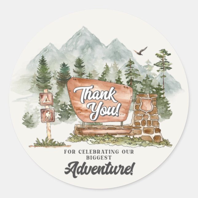 Nationalparkwald-Gnade Runder Aufkleber (Vorderseite)