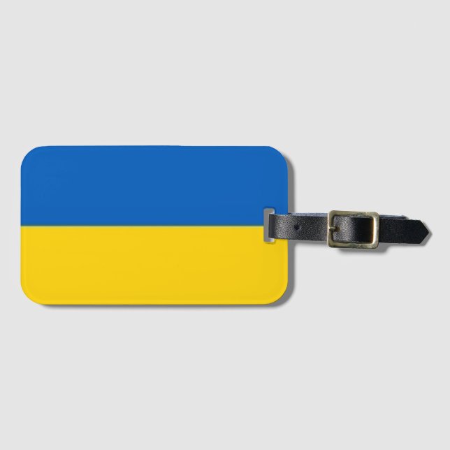 Nationalstolz-Ukraine-Flagge Gepäckanhänger (Vorderseite (Horizontal))
