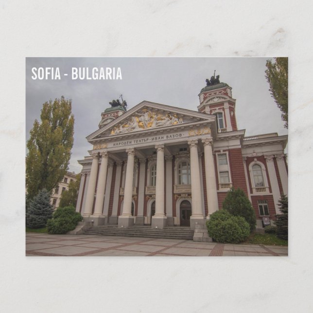 Nationaltheater "Ivan Vazov" in Sofia, Bulgarien Postkarte (Vorderseite)