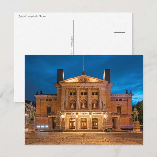Nationaltheater Oslo Postkarte (Vorne/Hinten)