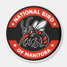 Nationalvogel von Manitoba Lustige Mücke 3" Magnet