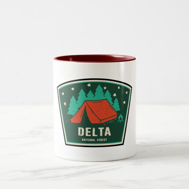 Nationalwald-Camping des Delta Zweifarbige Tasse (Mittel)