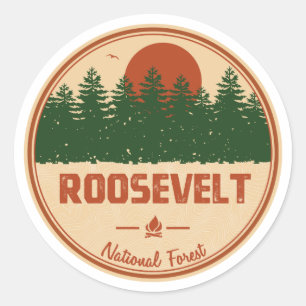 Nationalwald Roosevelt Runder Aufkleber