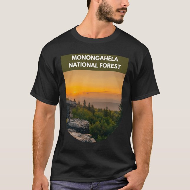 Nationalwald von Monongahela - Sonnenaufgang - Wes T-Shirt (Vorderseite)