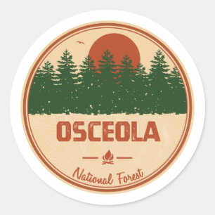 Nationalwald von Osceola Runder Aufkleber
