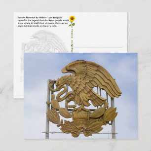 Nationalwappen von Mexiko, Ensenada, BC - Postkarte