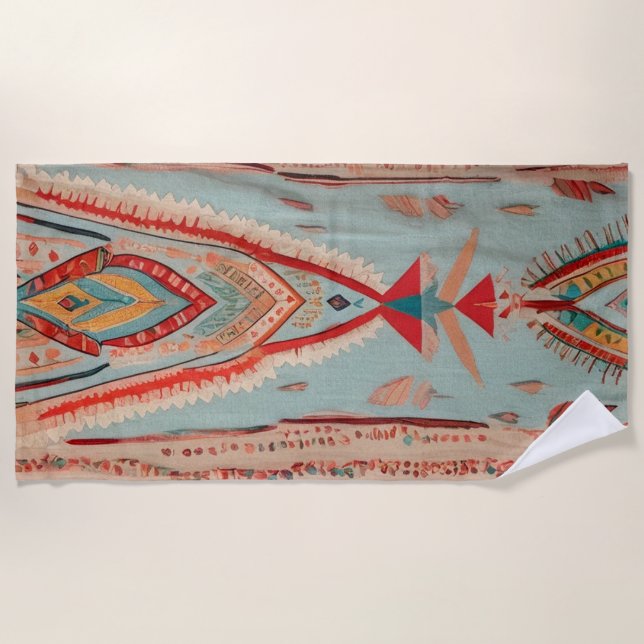 Native America Pattern Strandtuch (Vorderseite)