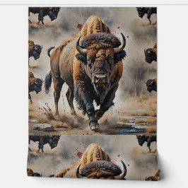 Native American Bison Art Tapete