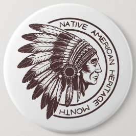 Native American Chief  Button