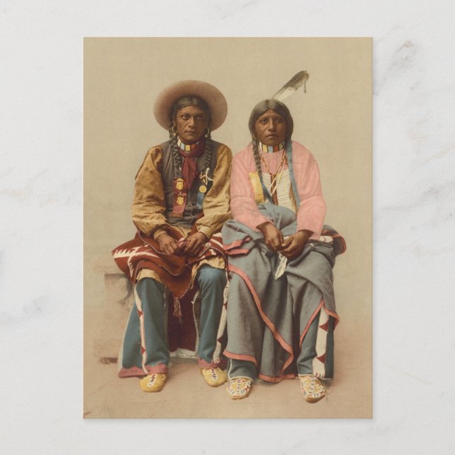 Native American Couple, 1899 Postkarte (Vorderseite)