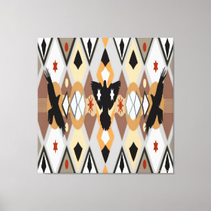 Native American Crow Stretched Canvas Print Leinwanddruck
