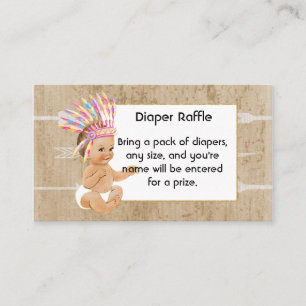 Native American Diaper Raffeleinlage Begleitkarte