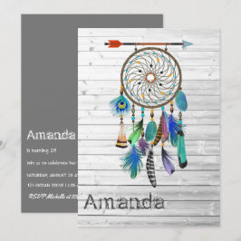 Native American Dreamcatcher Birthday Party Einladung