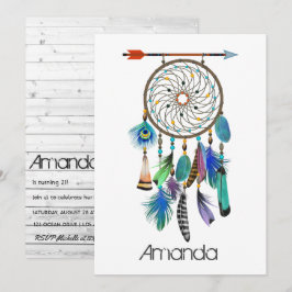 Native American Dreamcatcher Birthday Party Einladung