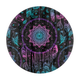 Native American Dreamcatcher Moon Pattern Schneidebrett