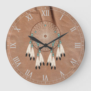 Native American Dreamcatcher Wall Clock Große Wanduhr