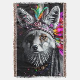 Native American Fox art Decke