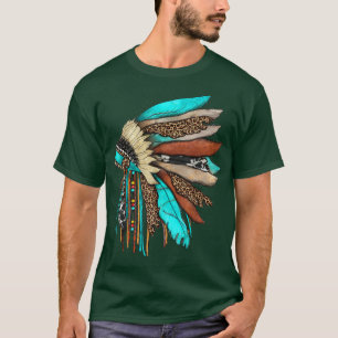 Native American Indian Headdress Anzug Jewelry D T-Shirt