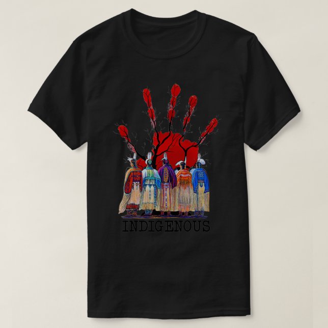 Native American Indigenous Red Hand Women Gifts  T-Shirt (Design vorne)