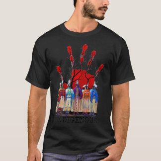 Native American Indigenous Red Hand Women Gifts T-Shirt