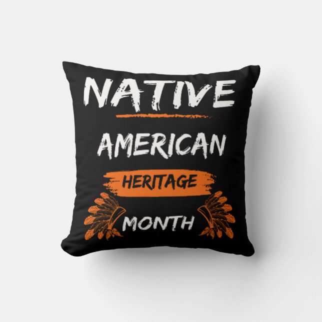 Native American Kulturerbe Monat werfen Kissen (Vorderseite)