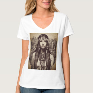 Native American Linework T - Shirt Design