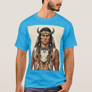 Native American Linework Tattoo Inspiriert T - Shi T-Shirt