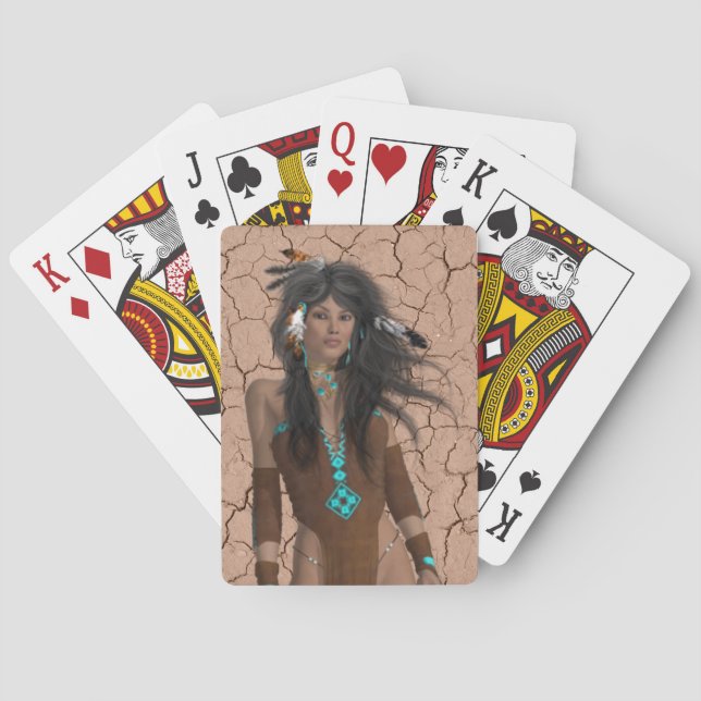 Native American Maiden Playing Cards Spielkarten (Rückseite)