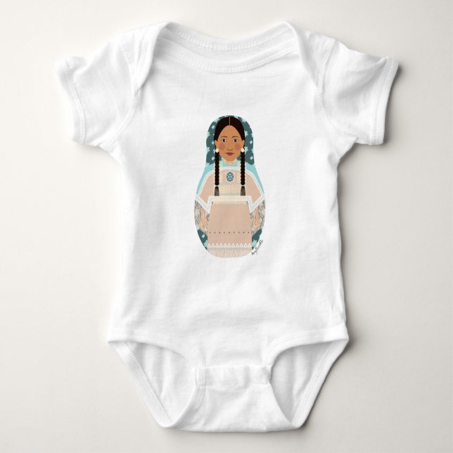 Native American Matryoshka Baby Bodysuit Baby Strampler (Vorderseite)