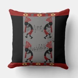 Native American Music Kokopelli Throw Pillow Kissen