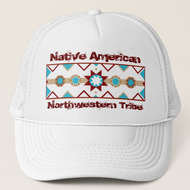Native American Pattern Hat Truckerkappe (Vorderseite)