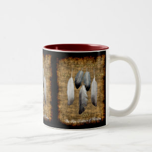 Native American Peace Feathers Designer Tasse