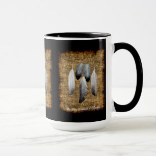 Native American Peace Feathers Designer Tasse