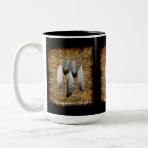 Native American Peace Feathers Designer Tasse