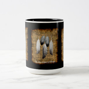 Native American Peace Feathers Designer Tasse