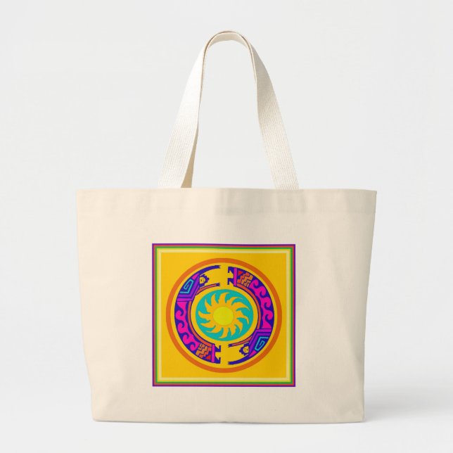 Native American Rainbow Spirits Jumbo Stoffbeutel (Vorne)
