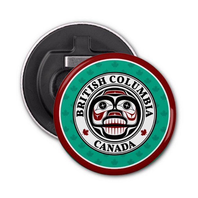 Native American Red Black Art Weull Flaschenöffner (Vorderseite)