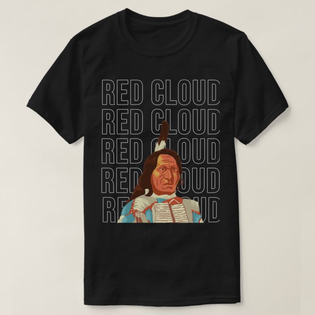 Native American Red Cloud Cool Design  T-Shirt (Design vorne)