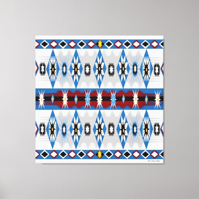 Native American Sioux Stretched Canvas Print Leinwanddruck (Vorderseite)