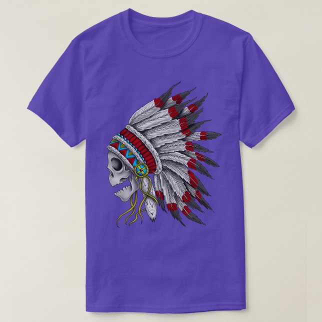 Native American skull design  T-Shirt (Design vorne)