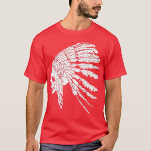 Native American Skull Seitenansicht T-Shirt