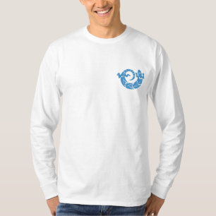 Native American Spinning Lizard Design 1 Besticktes Langarmshirt