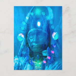 Native American Zauberer Postkarte